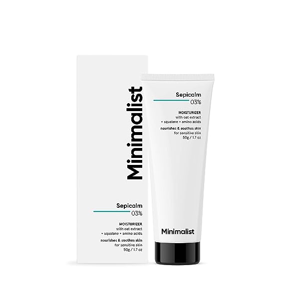 Minimalist 3% Sepicalm With Oats Face Moisturizer Cream for Indian skin