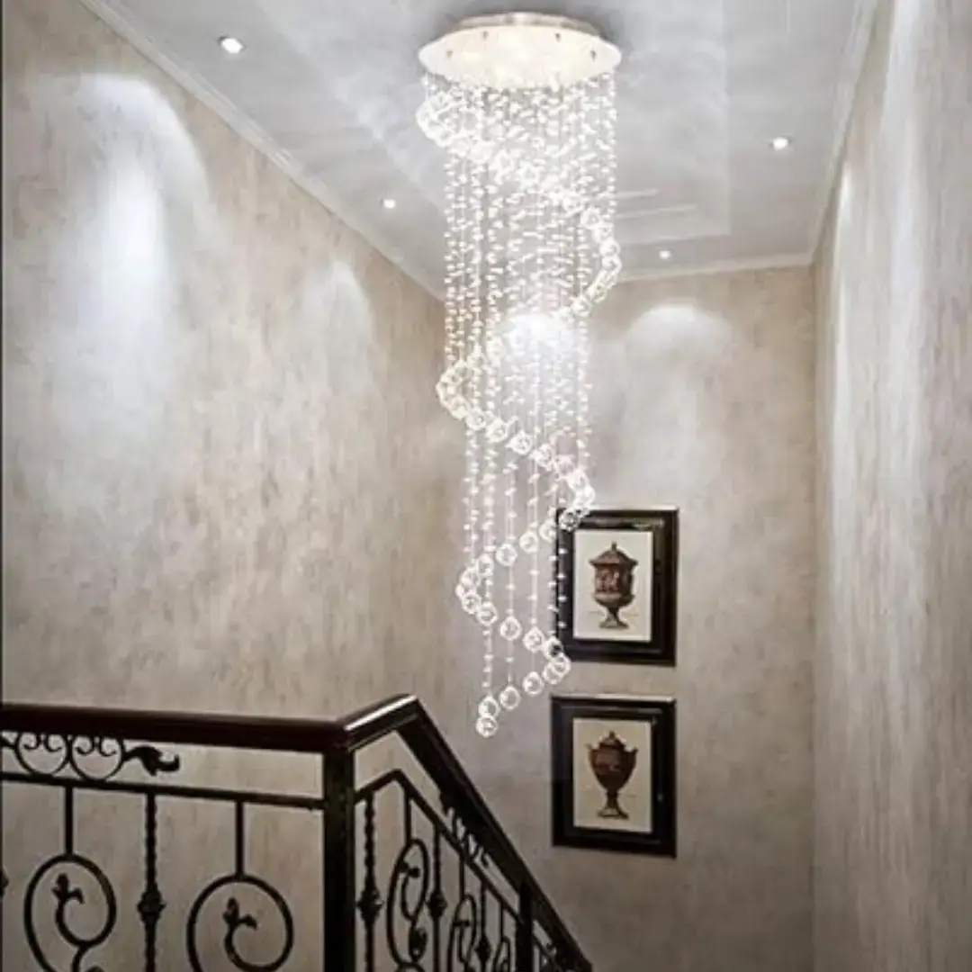 GANE-SHART 14-Foot Crystal Glass Chandelier on Amazon India