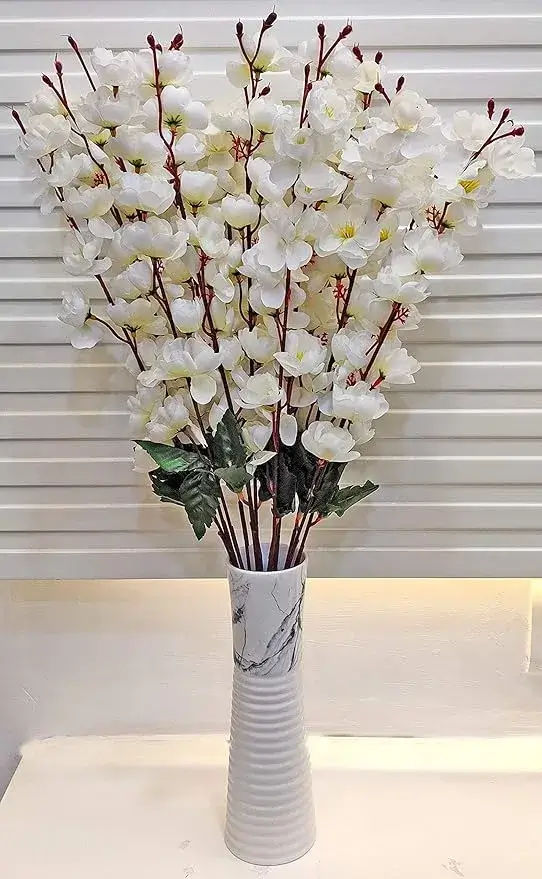 ARTSY Polyester Artificial Cherry Blossom Flower Bunch for Home & Office Decor on Amazon India