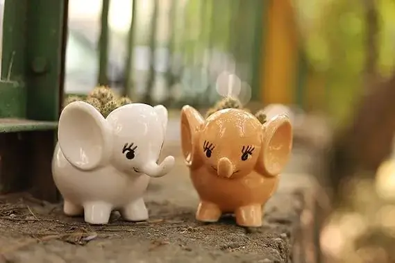 Lyallpur Stores Elephant Planter Pair on Amazon India