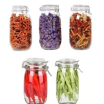 STAR WORK Glass Jars with Buckle Lid on Amazon India